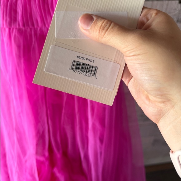 NWT Mac Duggal Fuchsia Pink High Low Gown Size 2 #68709 - Picture 5 of 6